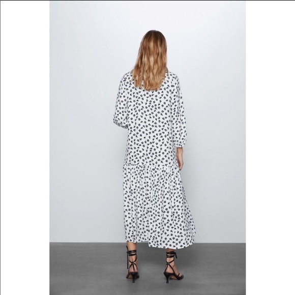 Zara The Amelia Dress White & Black Floral Print - Picture 5 of 8